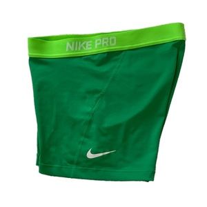 Nike Women’s Pro 3” Shorts Dark/Lime Green Medium